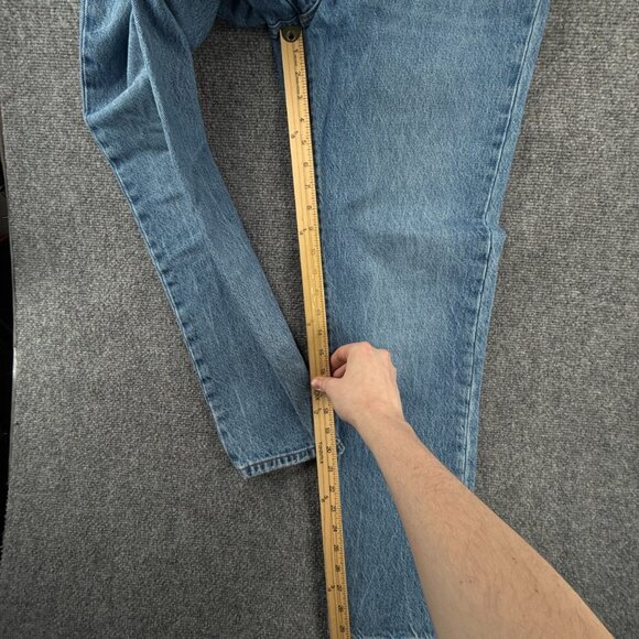 Levi's Premium Middy Straight Jeans Women 29 Blue Denim All Cotton Adult 31x30 - Picture 7 of 16